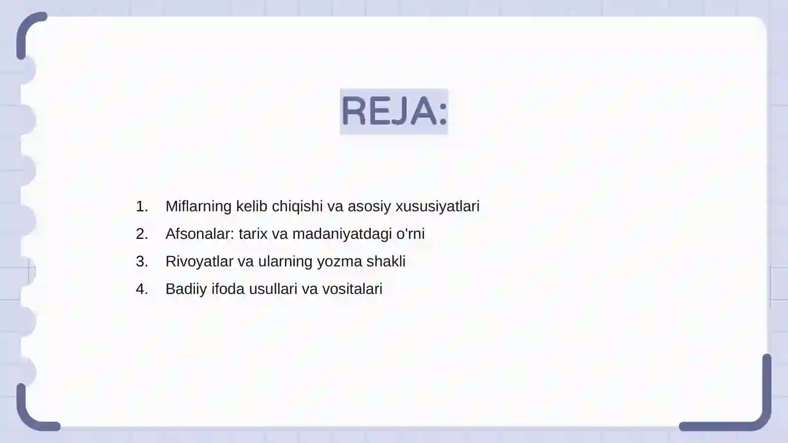 Mif, afsona, rivoyatlar va ularning badiiyati 2