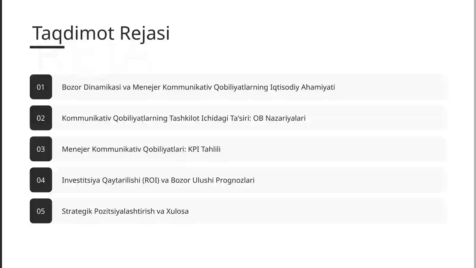Menejerning kommunikativ qobiliyatlari. 2
