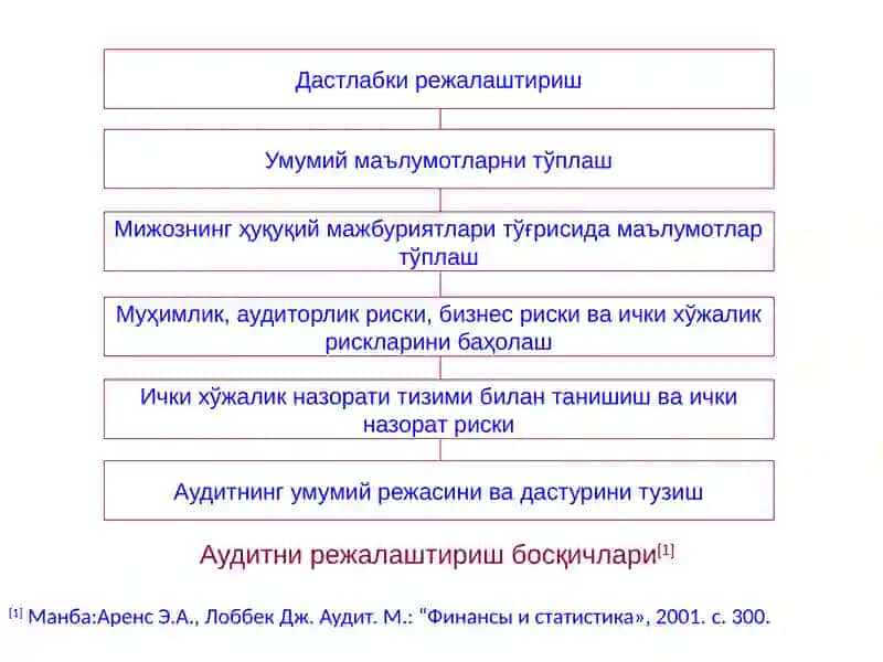 Аудитни текширишни режалаштириш 2