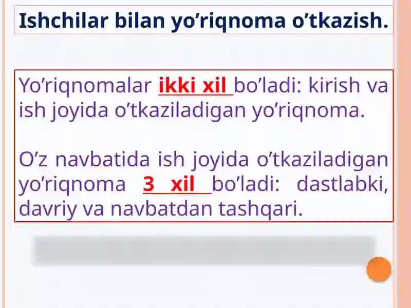 Xavfsiz faoliyatni tashkil qilish 2
