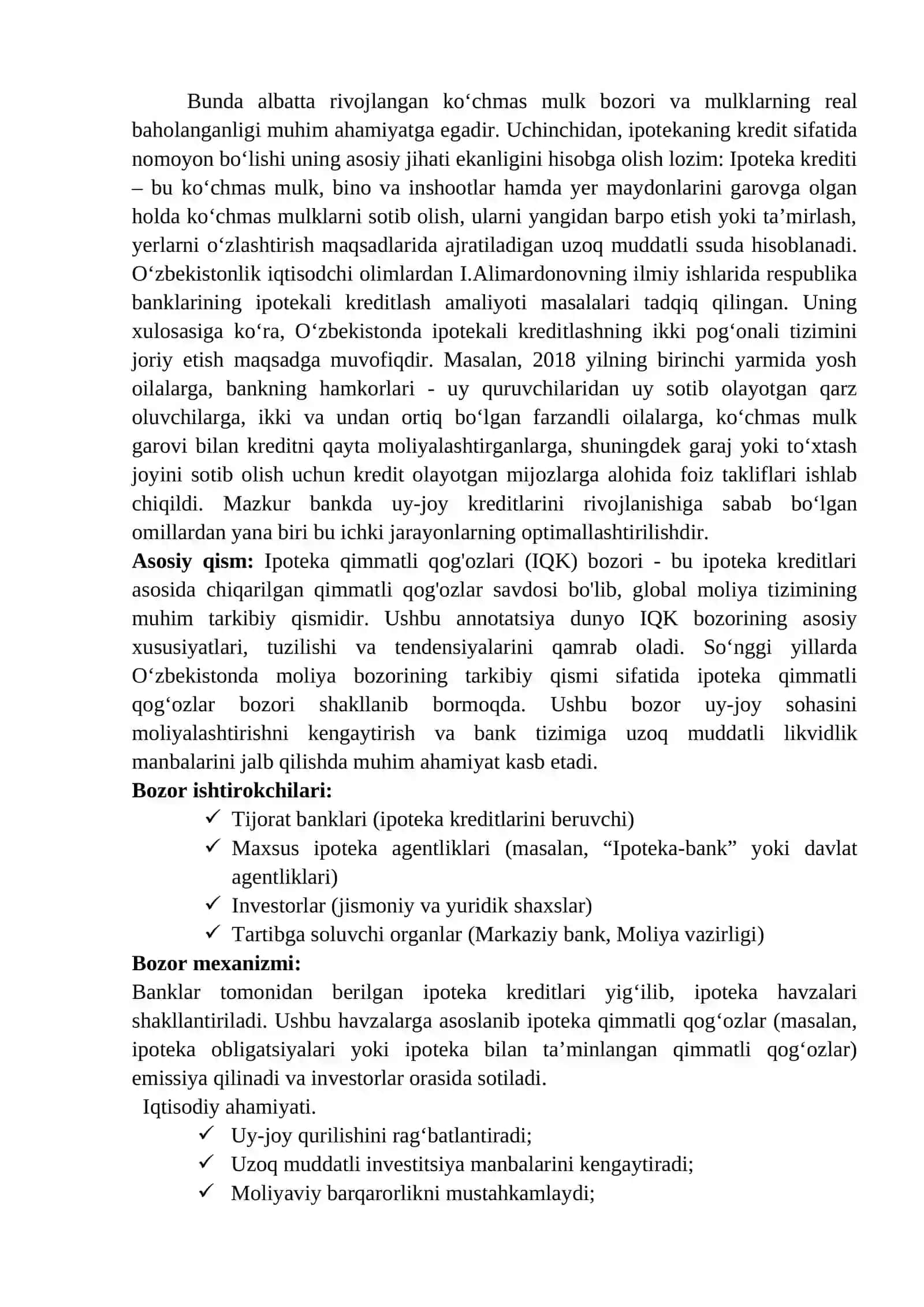 Ipoteka qimmatli qog’ozlar bozori 2