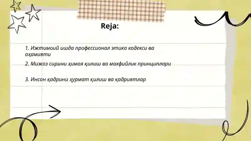 Ижтимоий ишда этик принсиплар ва кадрятлар 2