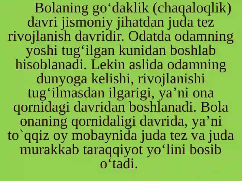 Bolalar psixologiyasi 2