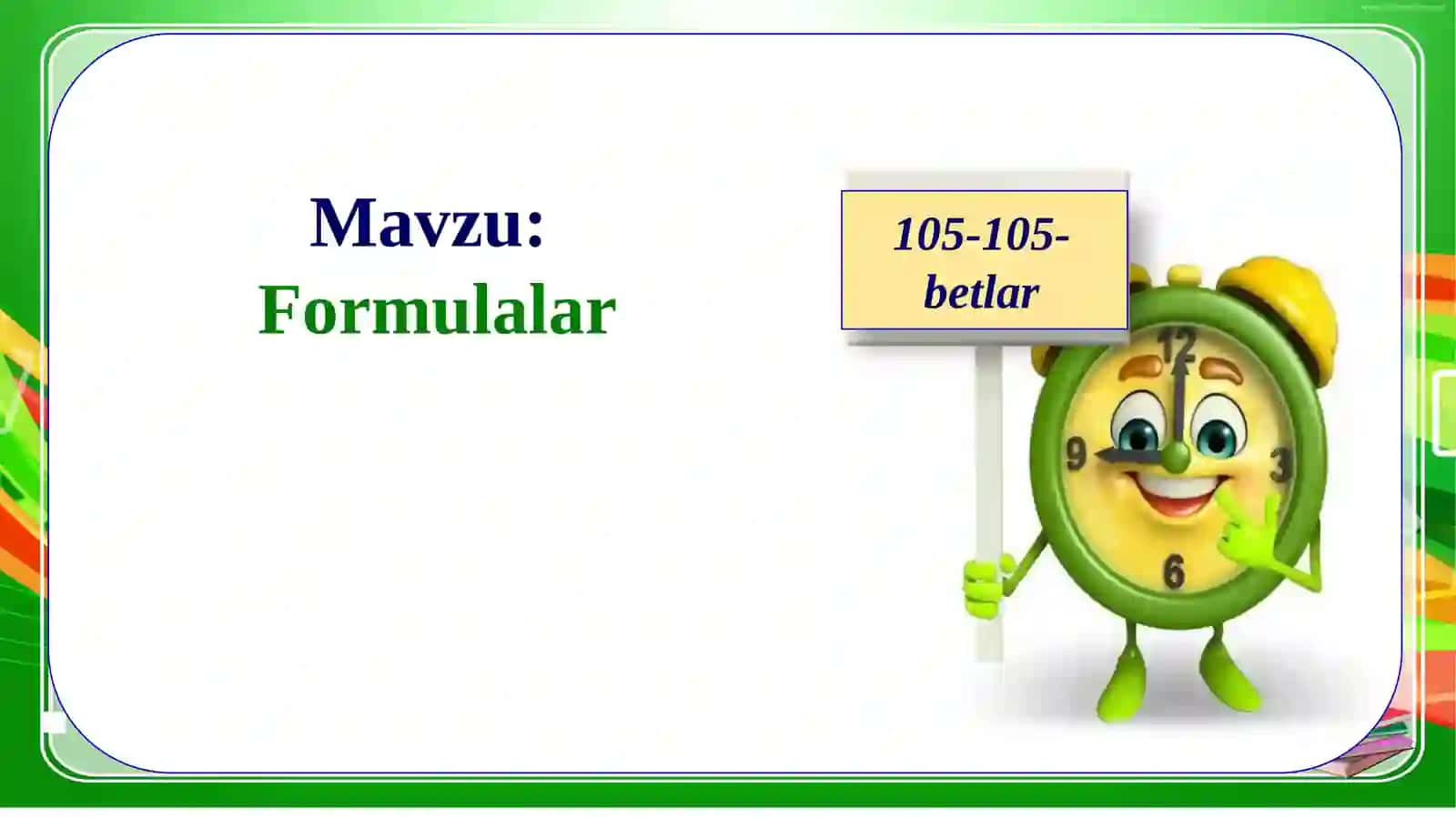 4-sinf Matematika Formulalar taqdimot 2