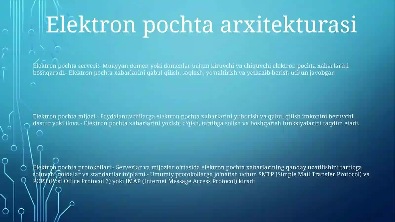 Elektron PochtaXizmatTuzilmasi 2
