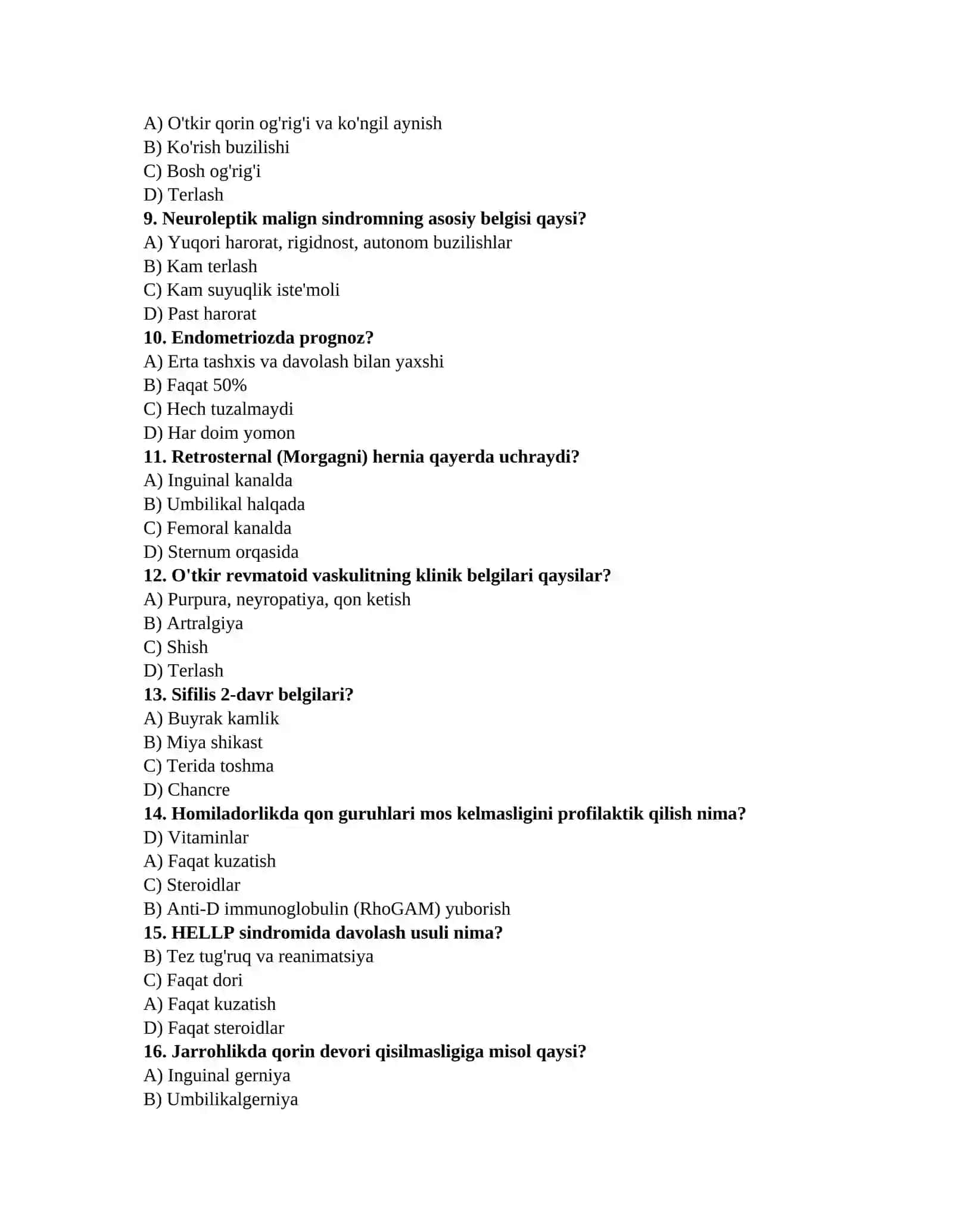 Laboratoriya xavfsizligi testlari 2