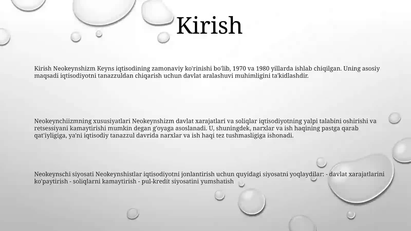 Domarning Neokeynschilik O'Sish Modellari 2