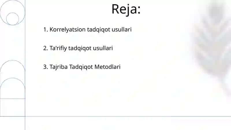 Psixologiya fanining ilmiy tadqiqot metodlari 2