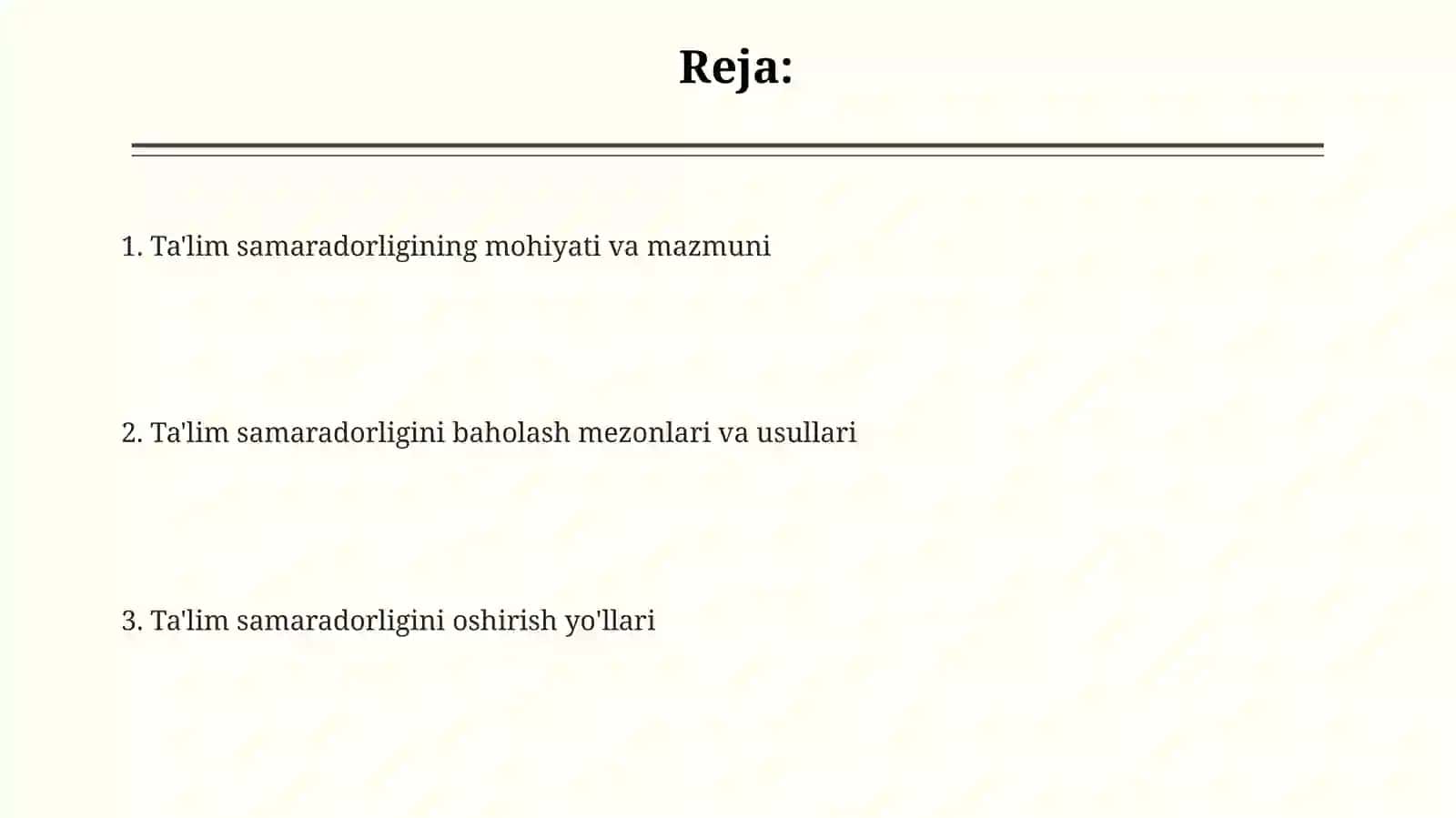 Ta'lim Samaradorligi Tushunchasi 2