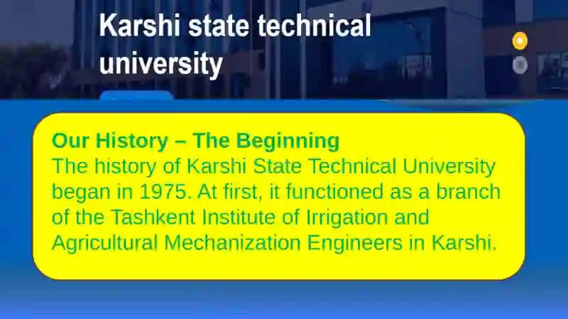 My university Karshi State Technical University 2
