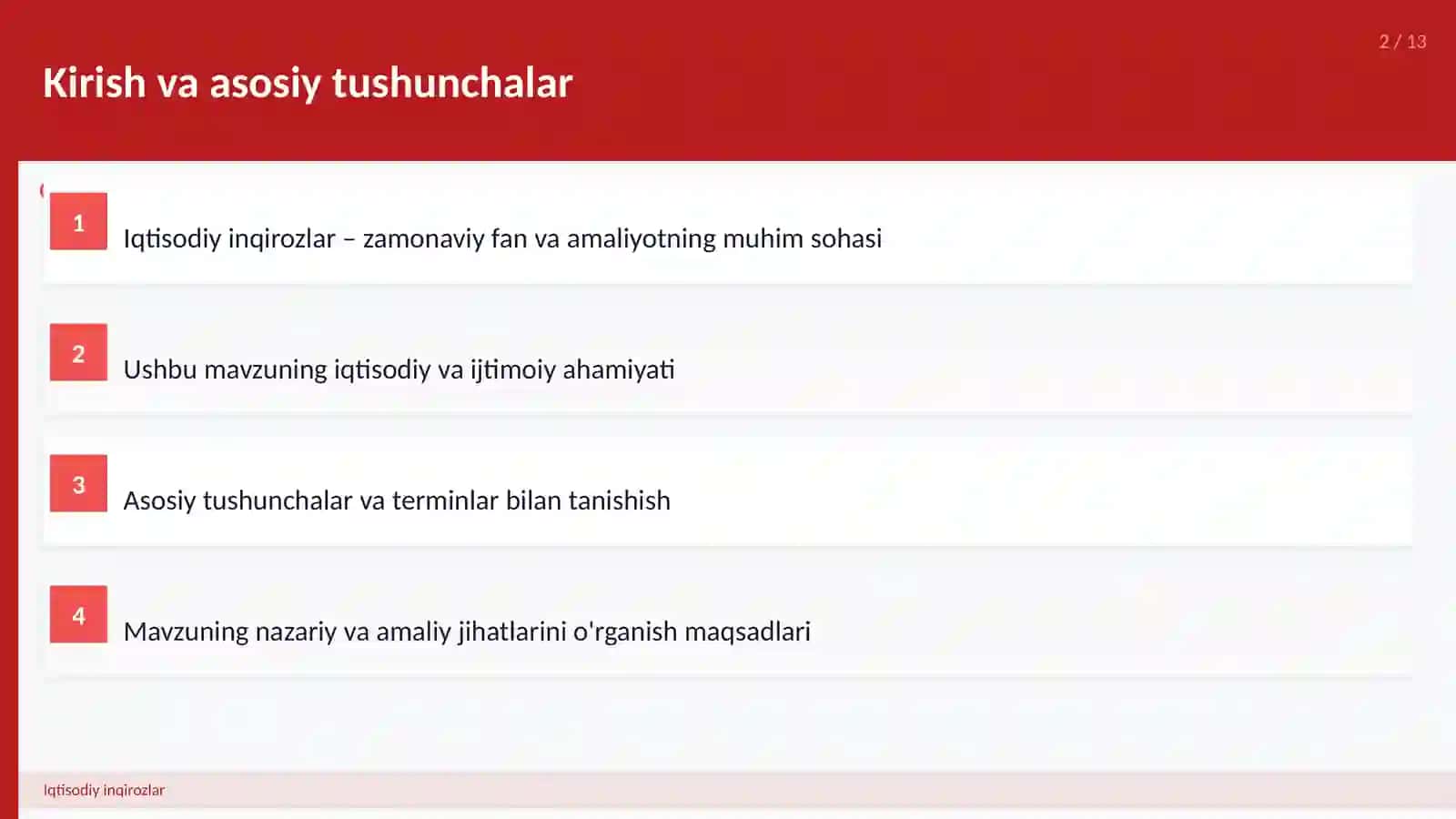 Iqtisodiy inqirozlar 2