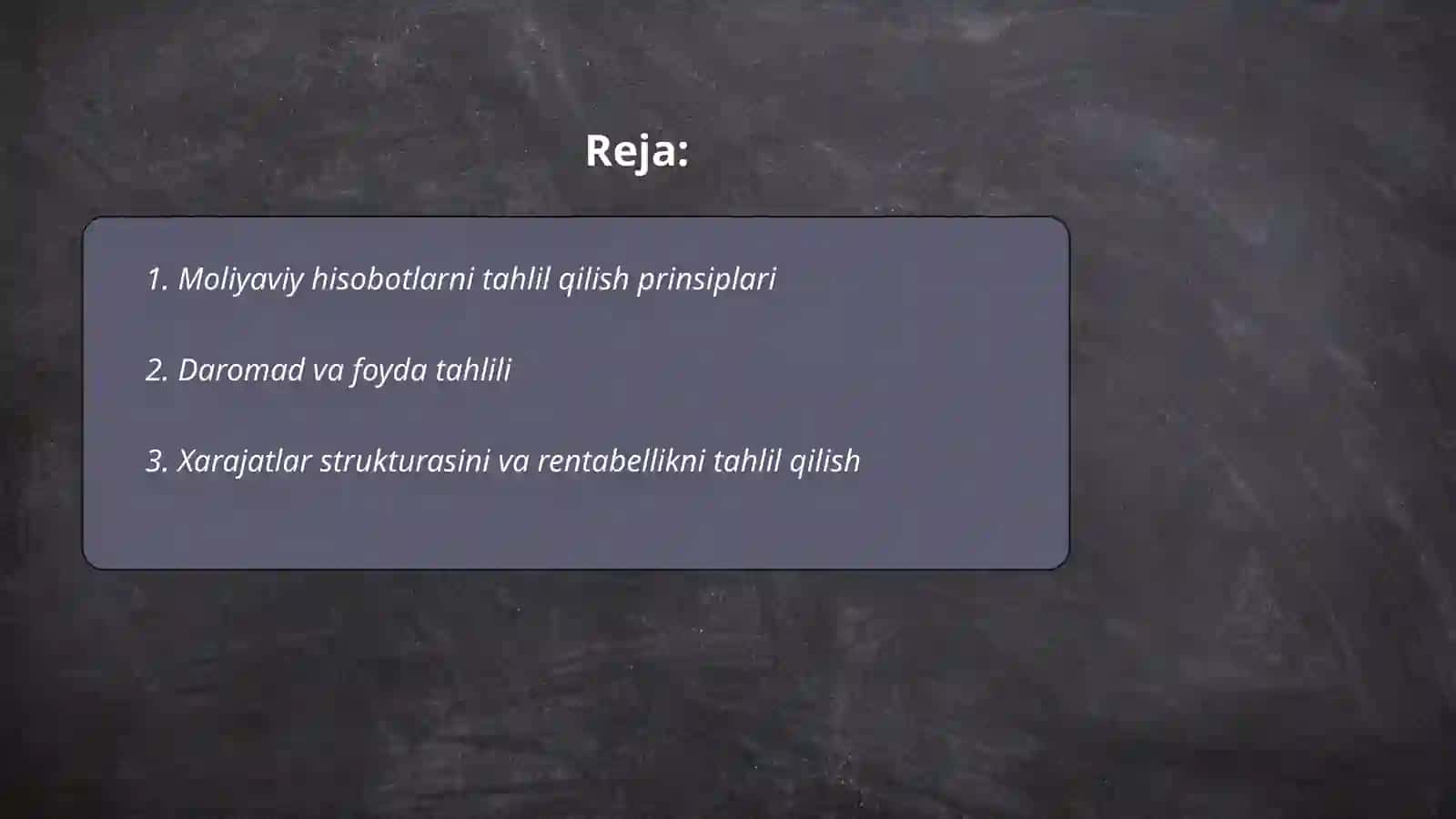 Korxonalar moliyaviy natijalarini tahlil qilish 2