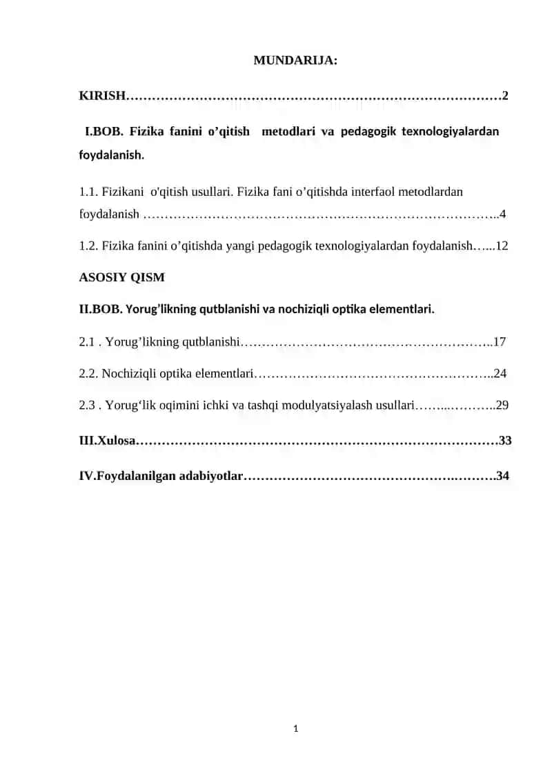 Yorug’likning qutblanishi va nochiziqli optika elementlari 2