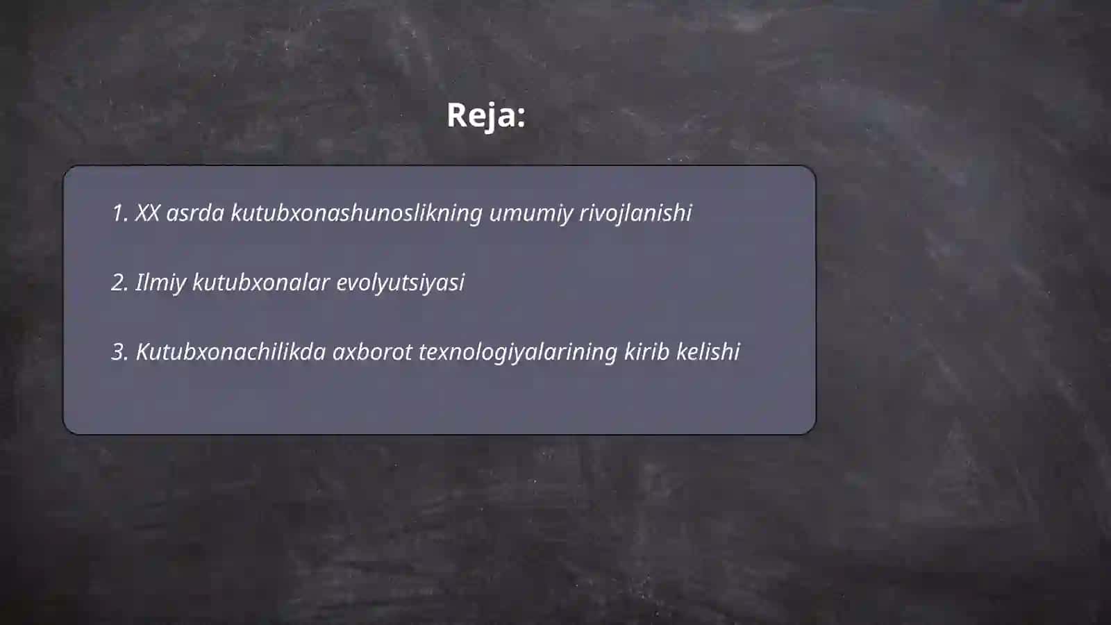XX asrda kutubxonashunoslik fanining rivojlanish bosqichlari 2