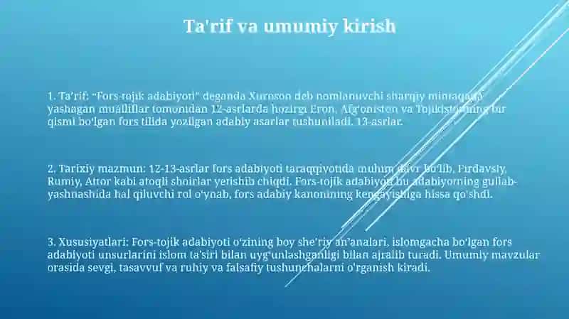X Xii Asrlarda Fors Tojik Adabiyoti 2