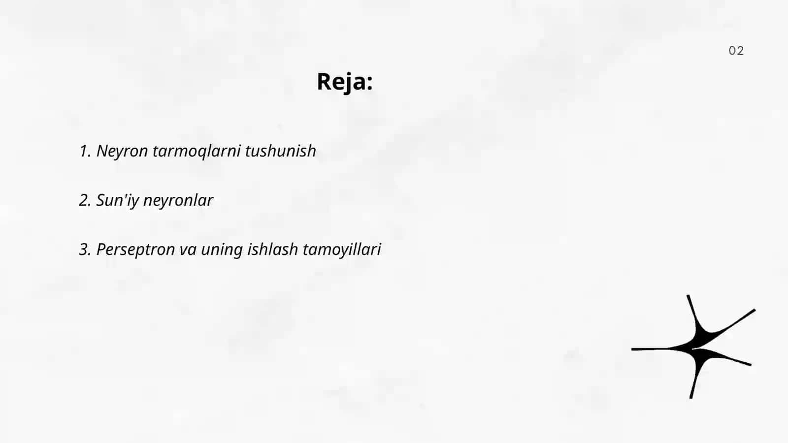Neyron tarmoqlarning asoslari 2
