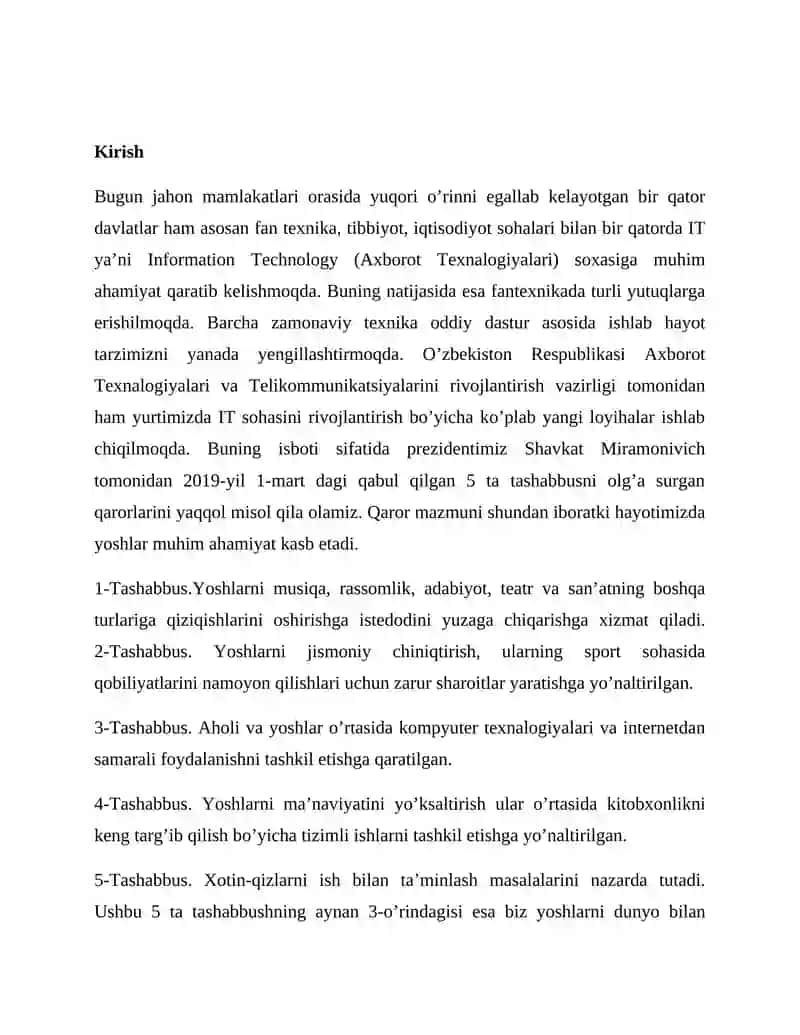Arduino Hamda Altera DEO qurilmalarini o'rganish 2