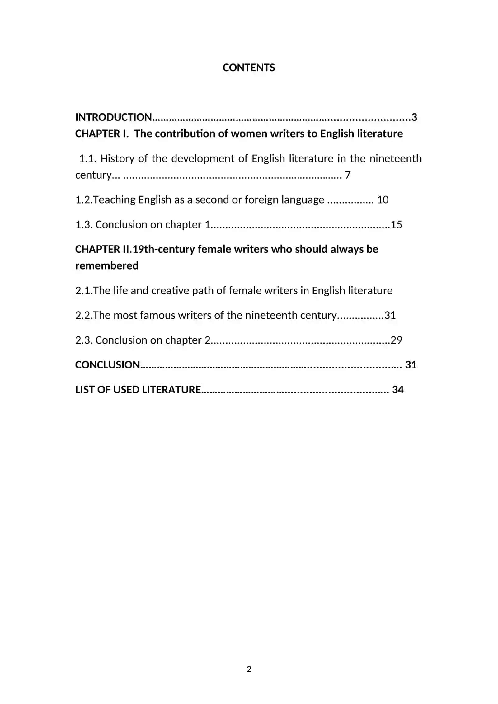 English Literature of XIXth Century 2