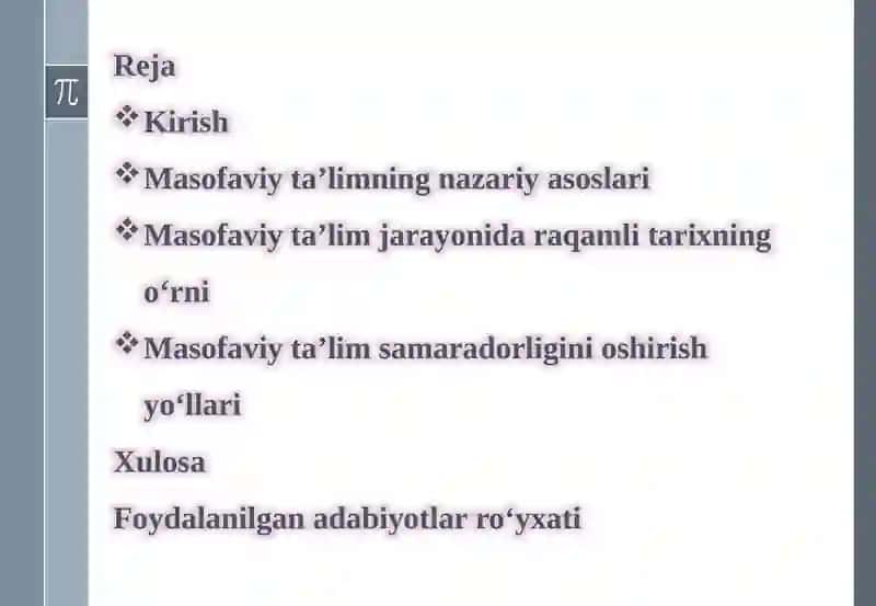 Masofaviy ta'limning o‘rni 2