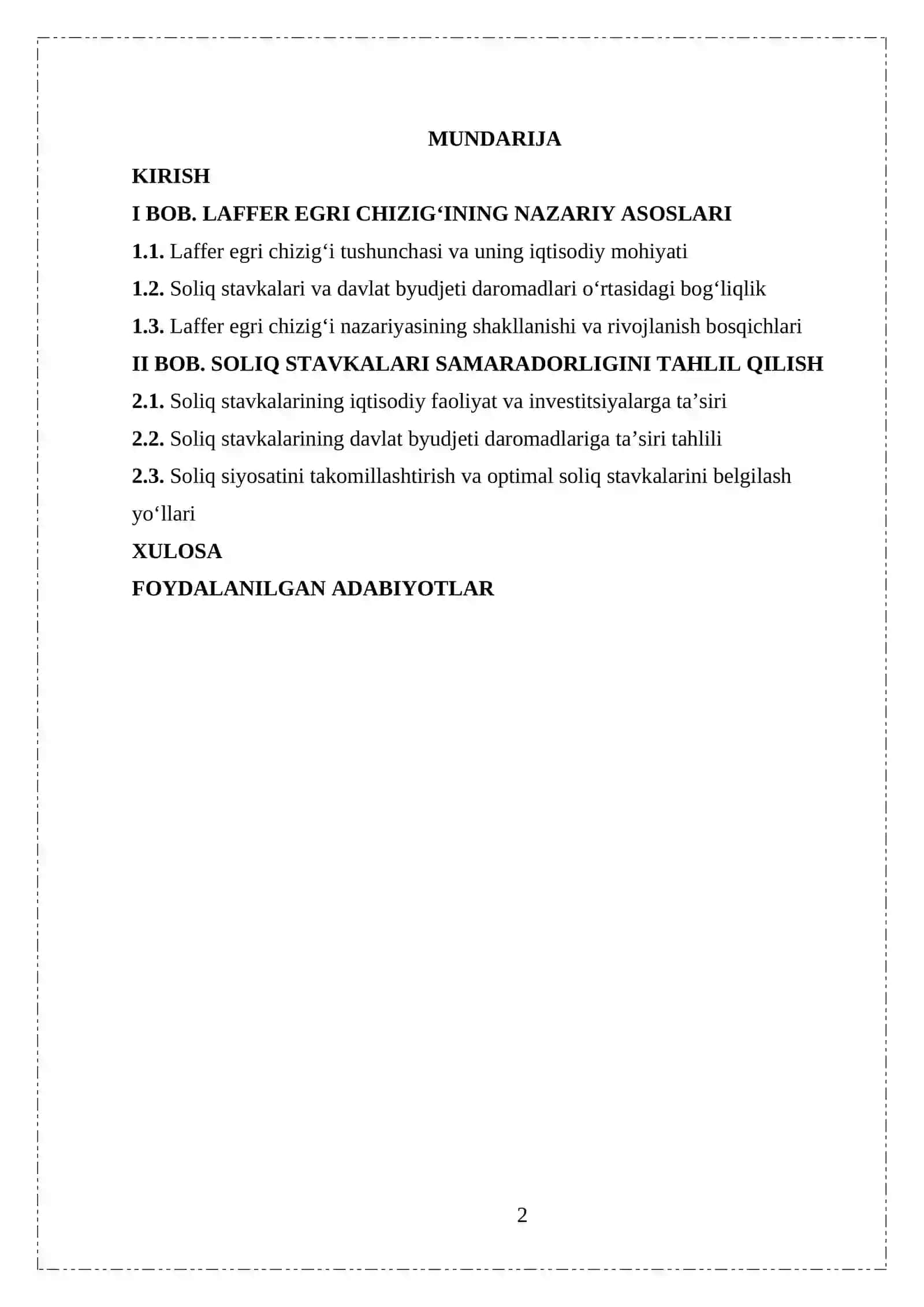 DINAMIK IQTISODIYOT 2