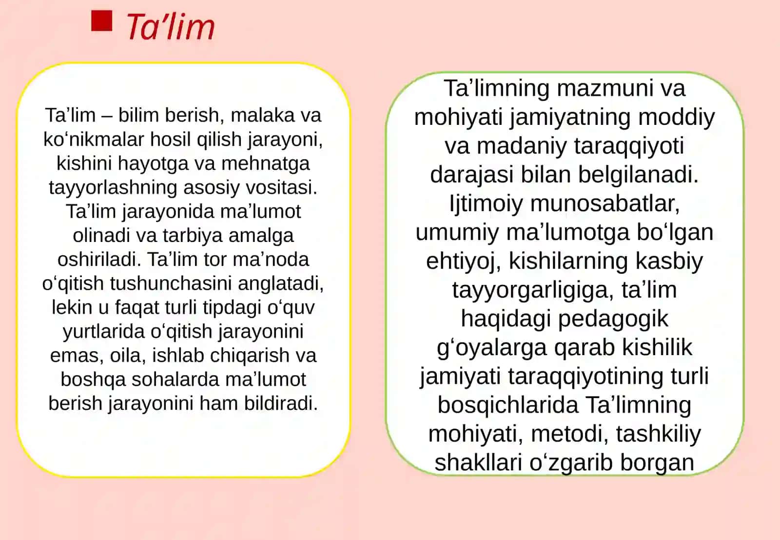 Taʼlim mazmuni 2