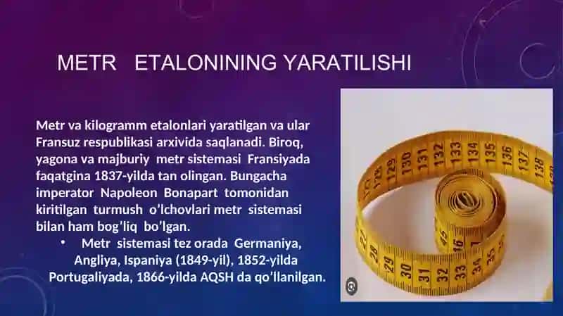 Metr va kilogramm tarixi 2