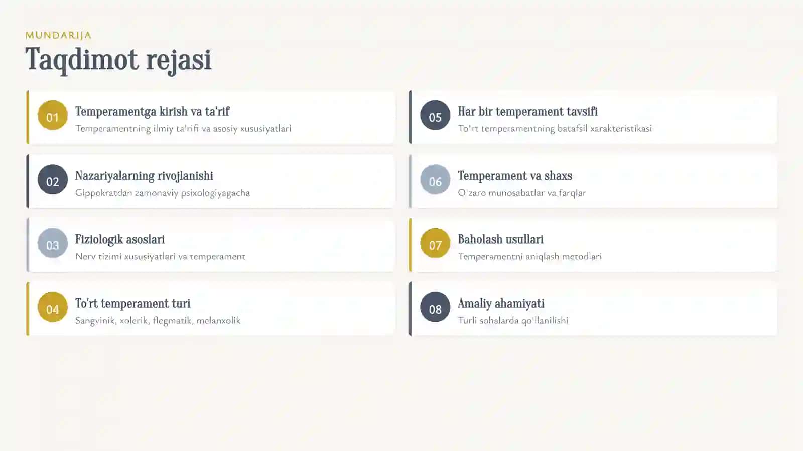 Temperament shaxs tuzilmasi sifatida 2