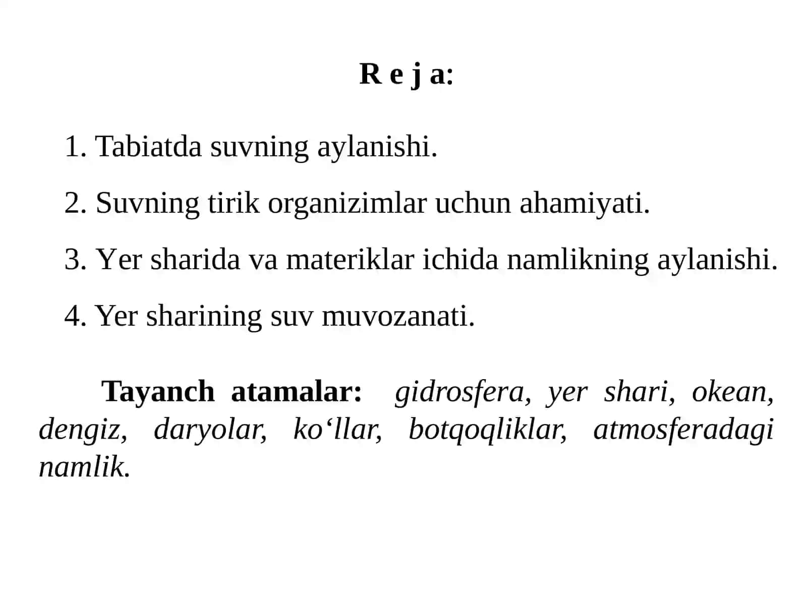 Tabiatda suvning aylanishi 2