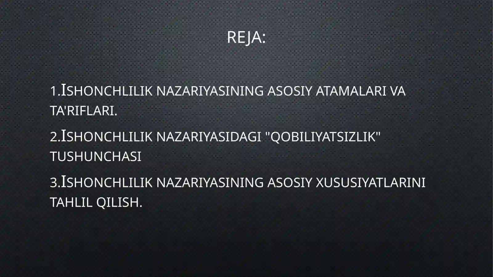 Ishonchlilik nazariyasi 2