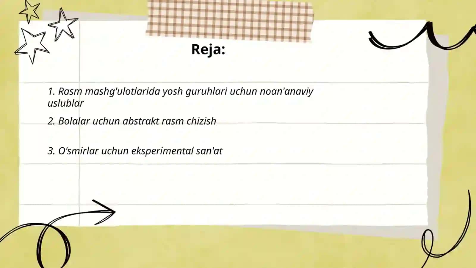 Rasm Mashg'ulotlari Uchun Uslublar 2
