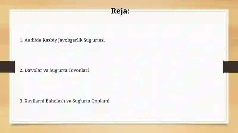Auditda professional javobgarlik sug'urtasi 2