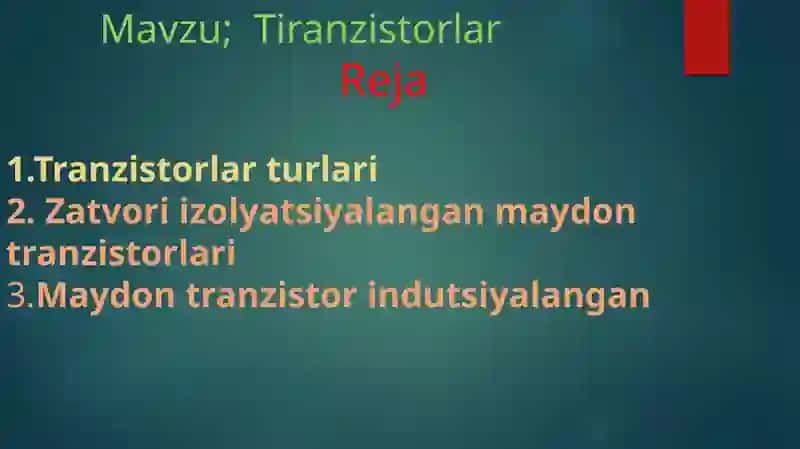 Tiranzistorlar 2
