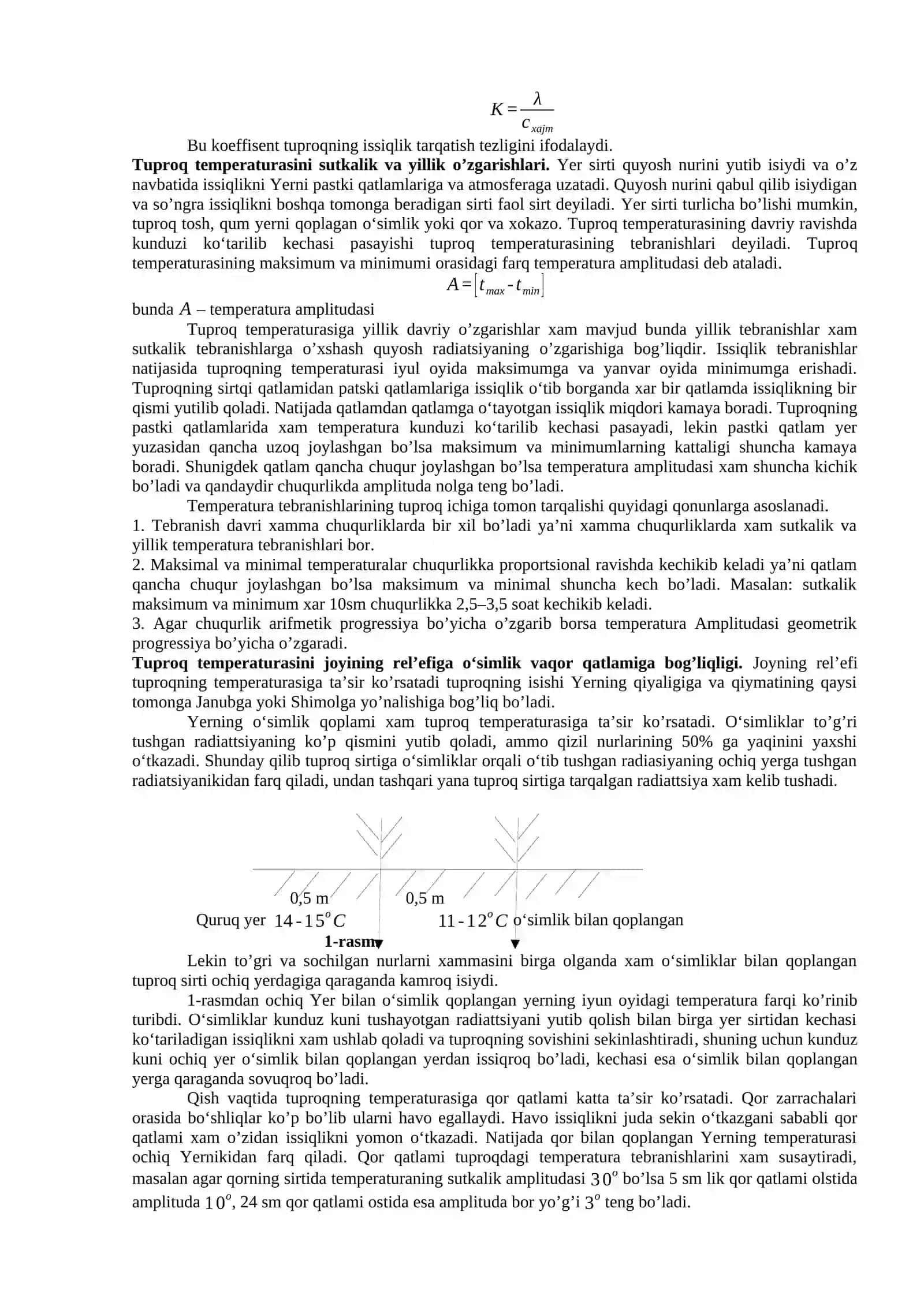 Tuproqning va havoning harorat rejimi 2