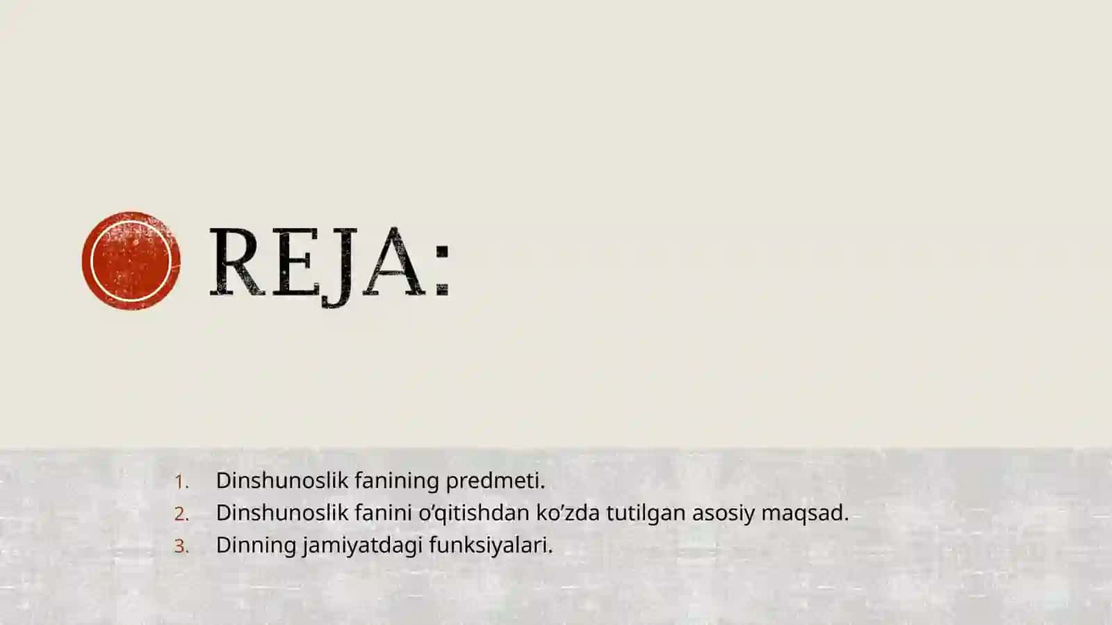 Dinshunoslik fanining predmeti 2