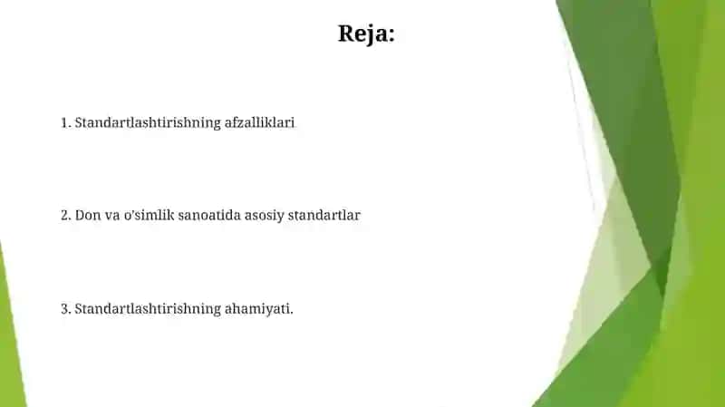 Gʻalla va oʻsimliklarni sitandartlashtirish 2