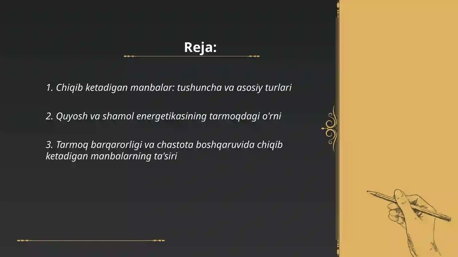 Elektroenergiya:chiqib ketadigan manbalarning o’rni 2
