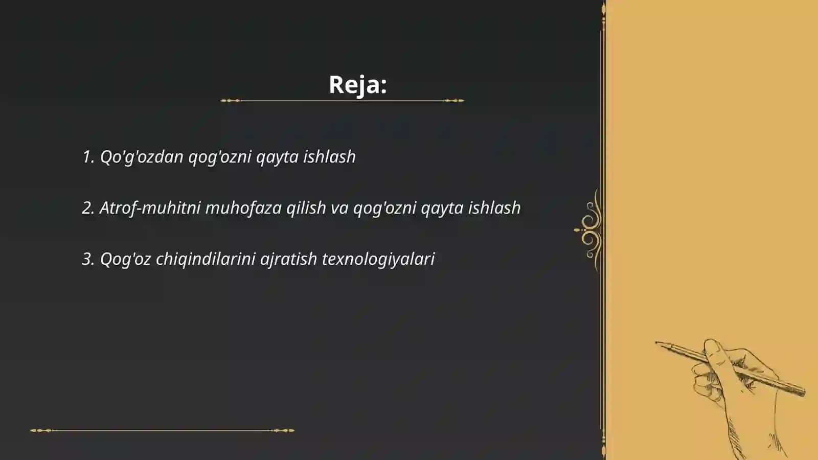 Qogpozni qayta ishlash 2