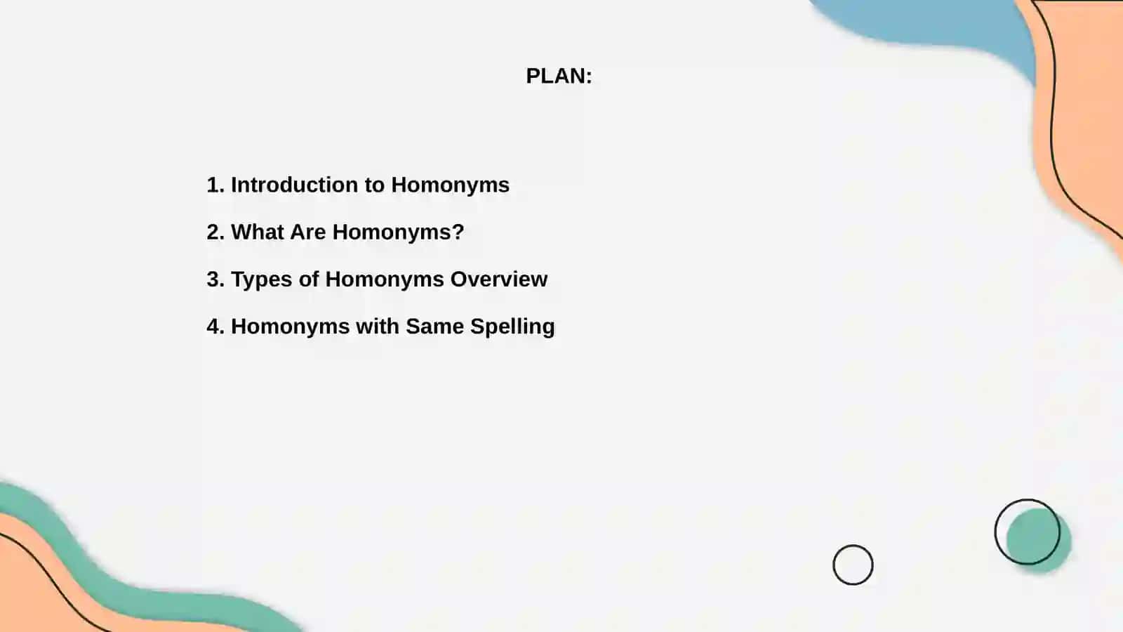 Comparing three types of homonyms 2