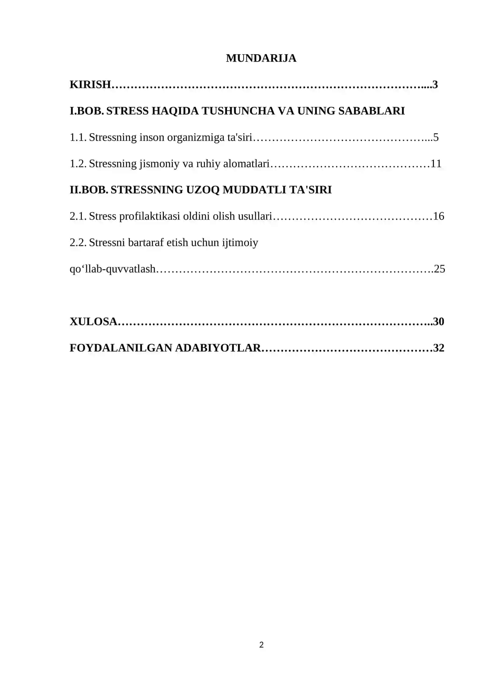 STRESS PROFILAKTIKASI VA UNI BARTARAF ETISH YO'LLARI 2