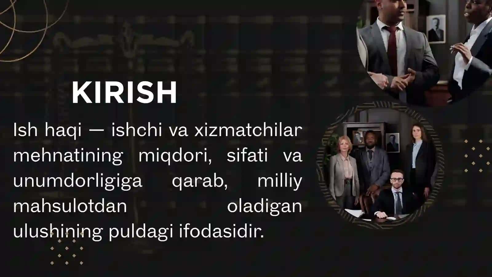 Ish haqi va mehnat munosabatlari 2