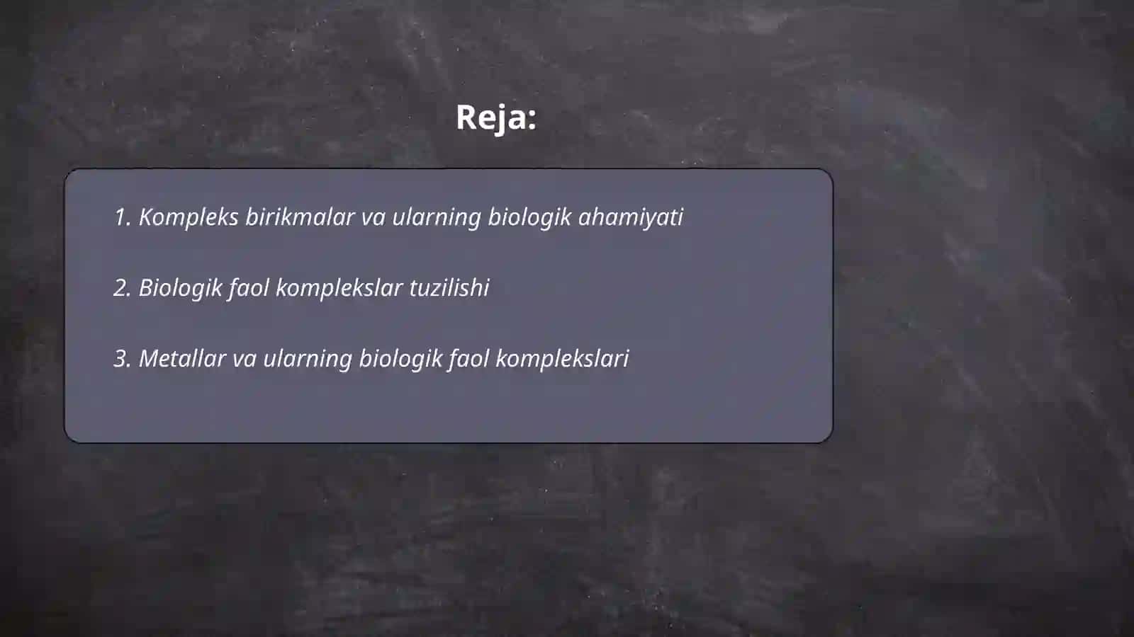 Kompleks birikmalar - biologik faol birikmalar 2