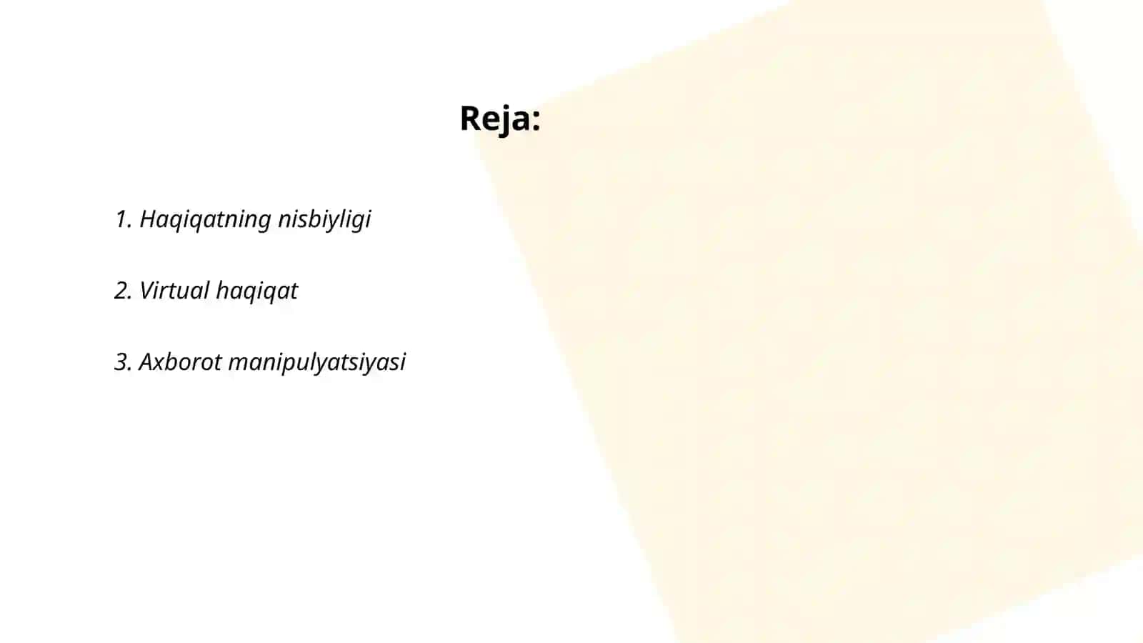 Post-haqiqat Nima? 2
