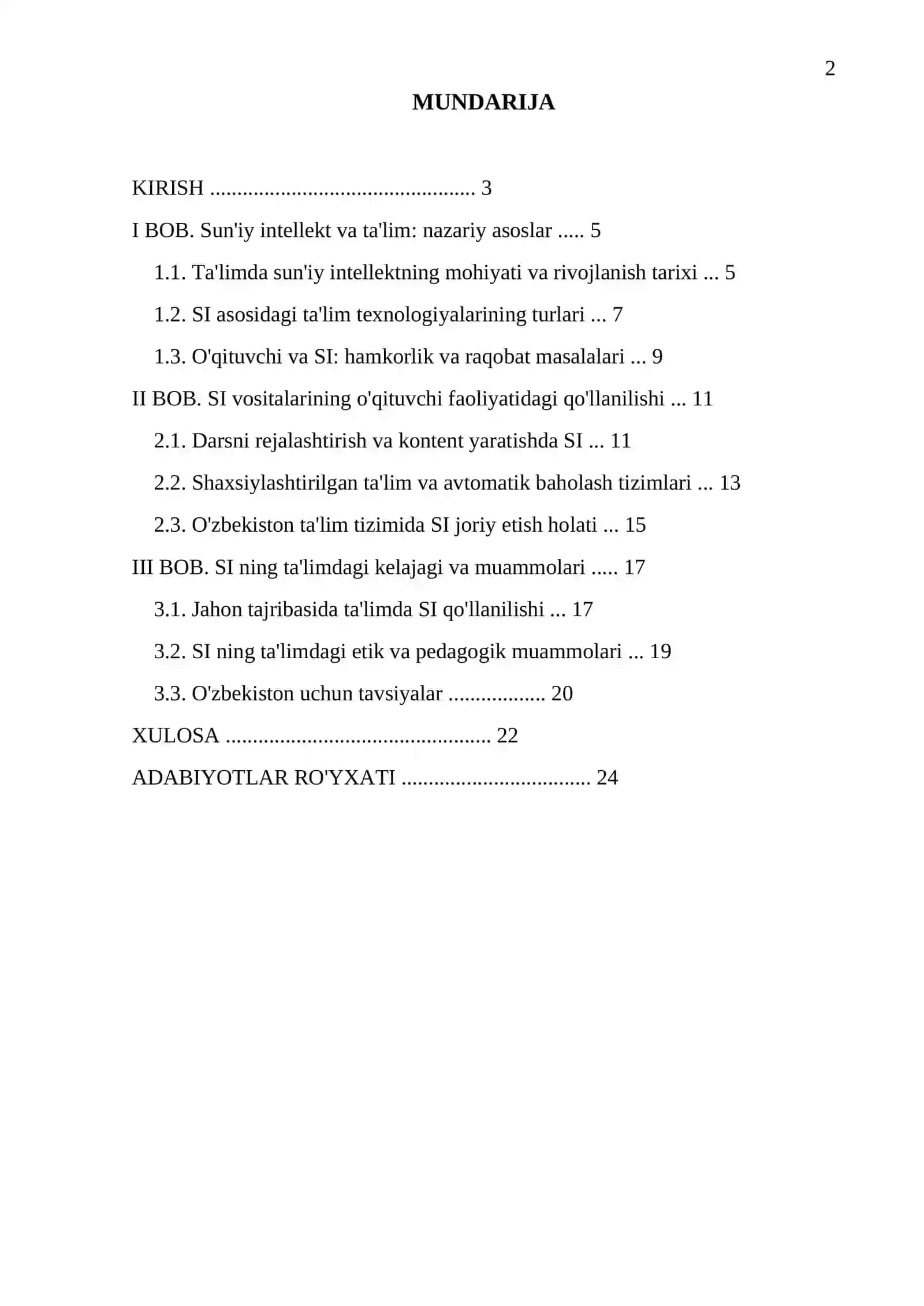 Sun'iy intellekt o'qituvchining yordamchisi sifatida 2