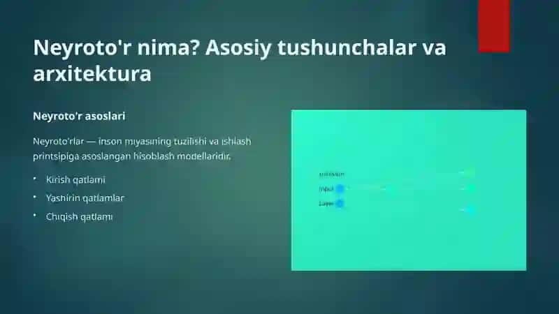 Neyroto'rlar: Sun'iy Intellektning Asosiy Elementi 2