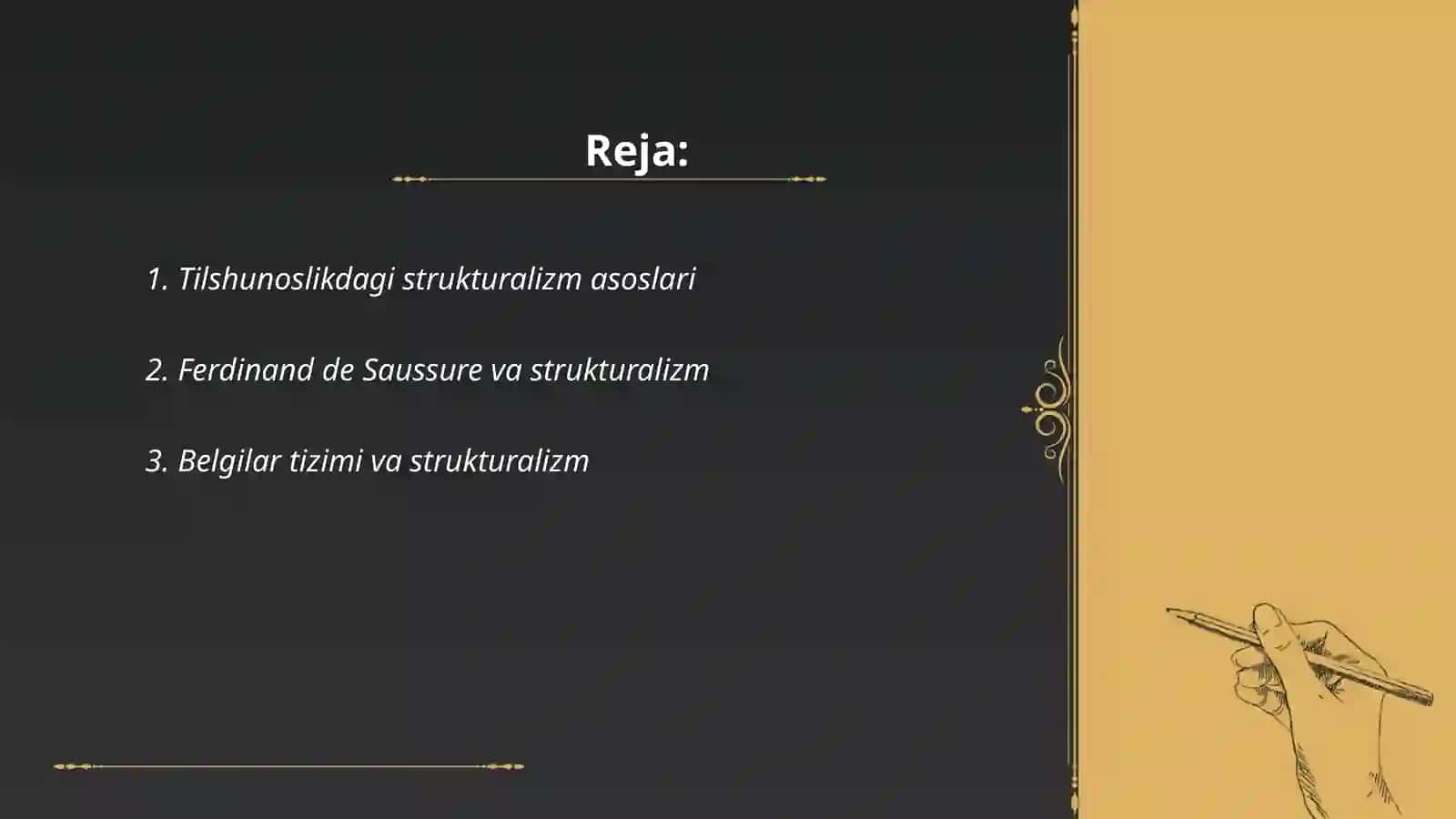 Tilshunoslikning strukturalizm yoʻnalishi 2