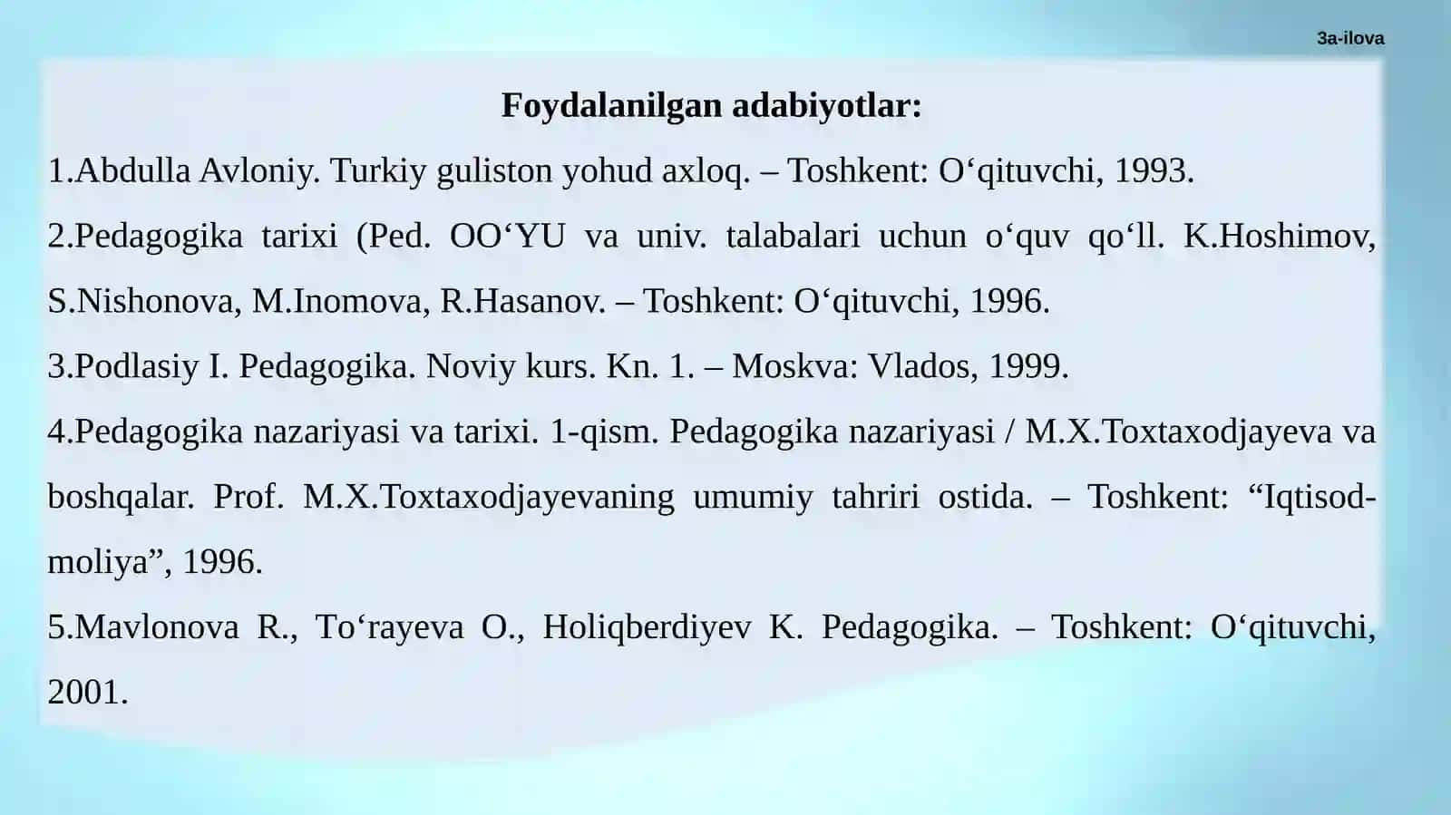 TARBIYA JARAYONINING MOHIYATI VA MAZMUNI 2