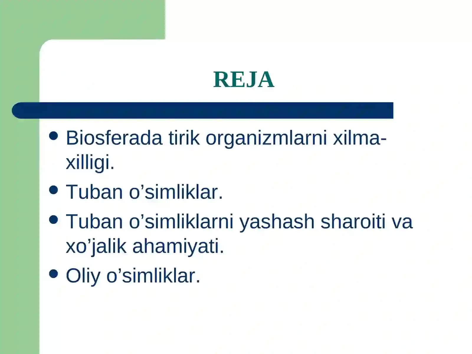 BIOSFERADA ORGANIZMLARNI XILMA-XILLIGI 2