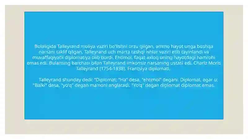 Talleyran Diplomatiyasi 2