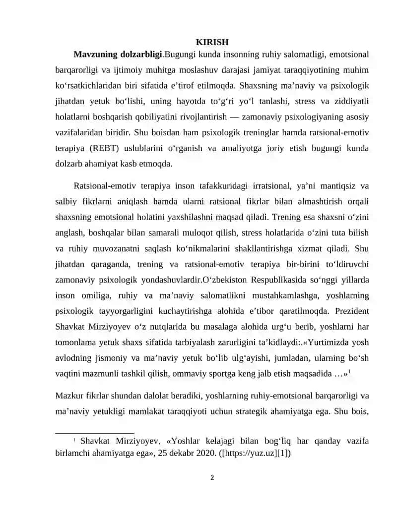 TRENINGNING MAQSADLARI VA RATSIONAL-EMOTIV TERAPIYANING AN’ANALARI 2