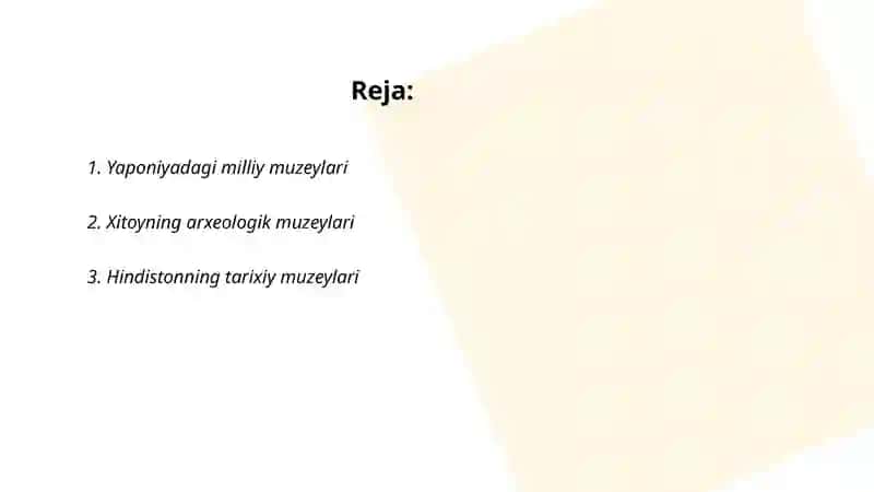 Osiyo mamlakatlari muziylari 2